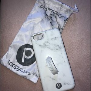 White marble loopy case (iPhone 6,7,8)
